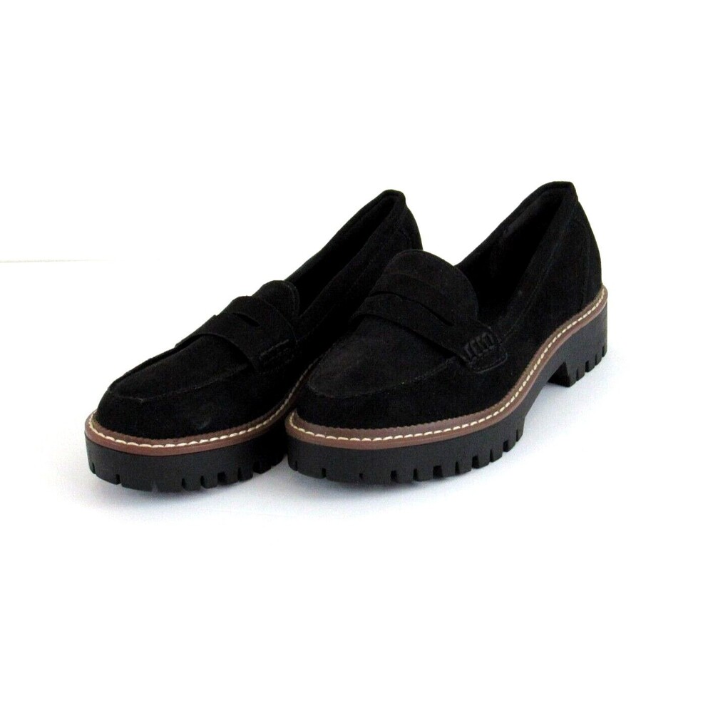 Jellypop Shoes Women's 6M Paris Slip On Loafers Black Suede Casual Comfort